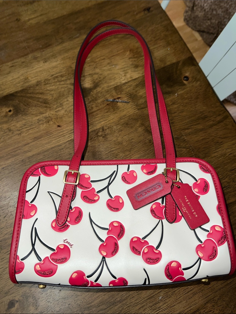 Coach Cherry Print Swing Zip limited re-edition